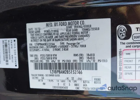 2011 Ford Mustang V6 Premium z USA, uszkodzony, nr VIN 1ZVBP8AM2B5153566